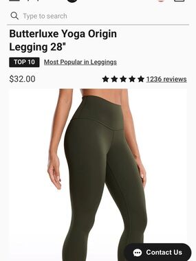 CRZ YOGA Olive Green High-Waist Butterluxe Leggings